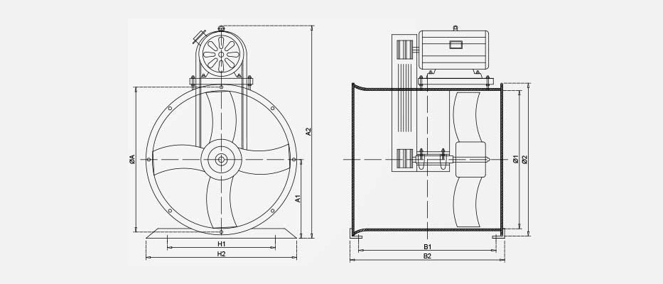 玻（bō）璃鋼外（wài）接式軸流風（fēng）機